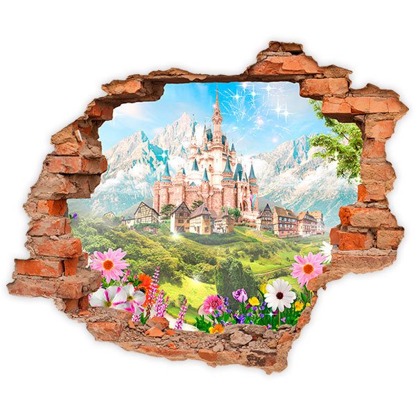 Stickers muraux: Trou Château de Disney