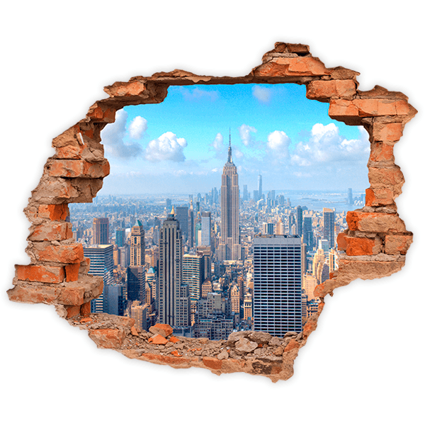 Stickers muraux: Trou Les gratte-ciel de Manhattan