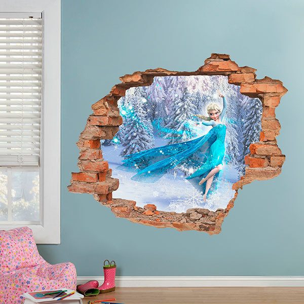 Stickers muraux: Trou Elsa de Frozen, Disney