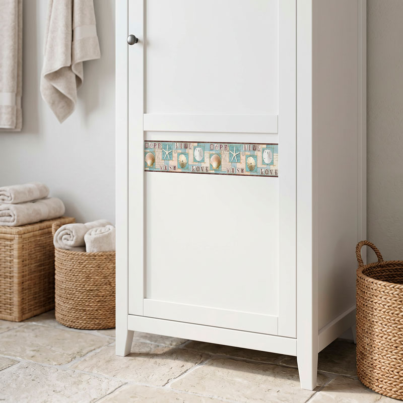 Frise murale adh&eacute;sive Motifs Marins 12/15