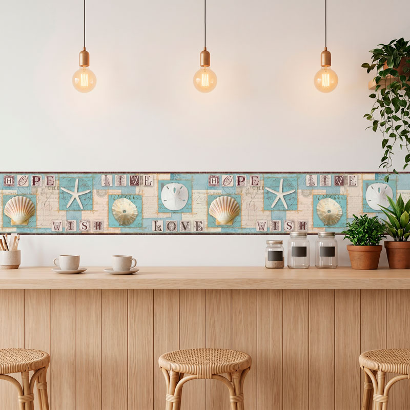 Frise murale adh&eacute;sive Motifs Marins 14/15