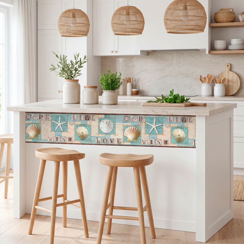 Frise murale adh&eacute;sive Motifs Marins 6/15