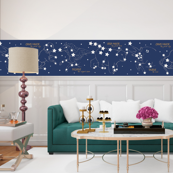 Stickers muraux: Frise adhesive Constellations