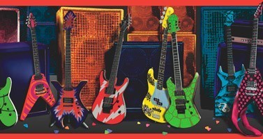 Stickers muraux: Frise guitare