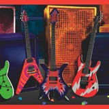 Stickers muraux: Frise guitare 4