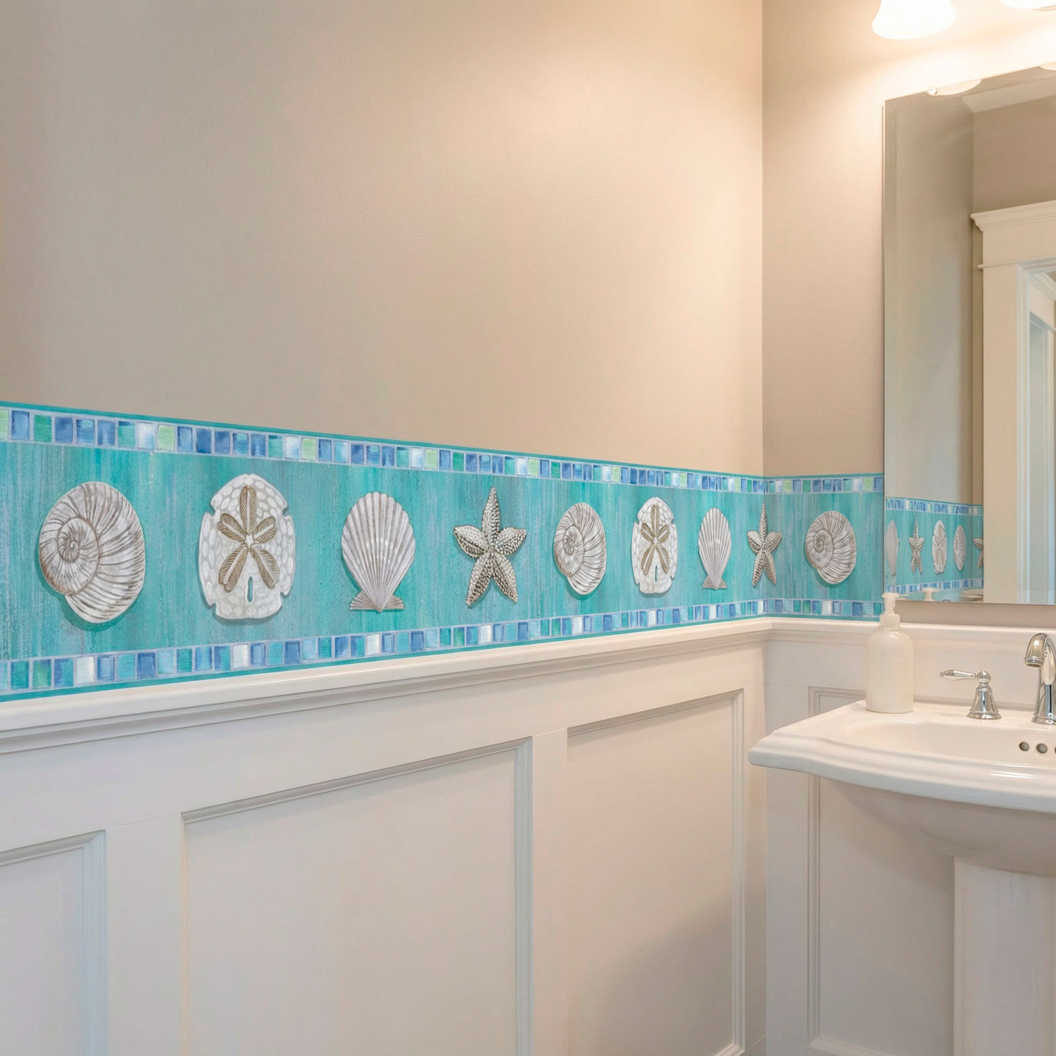 Stickers muraux: Frise murale coquillages