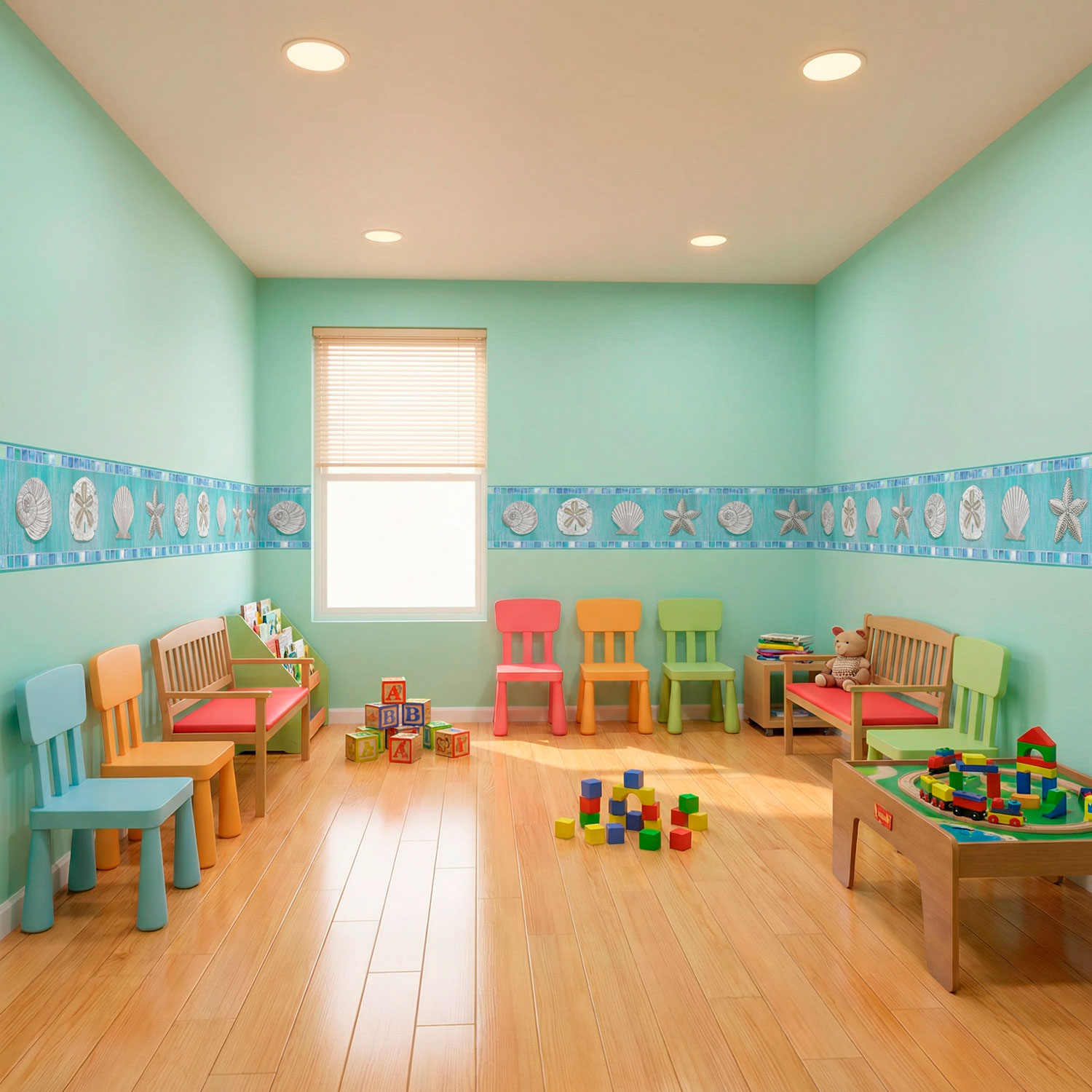 Stickers muraux: Frise murale coquillages