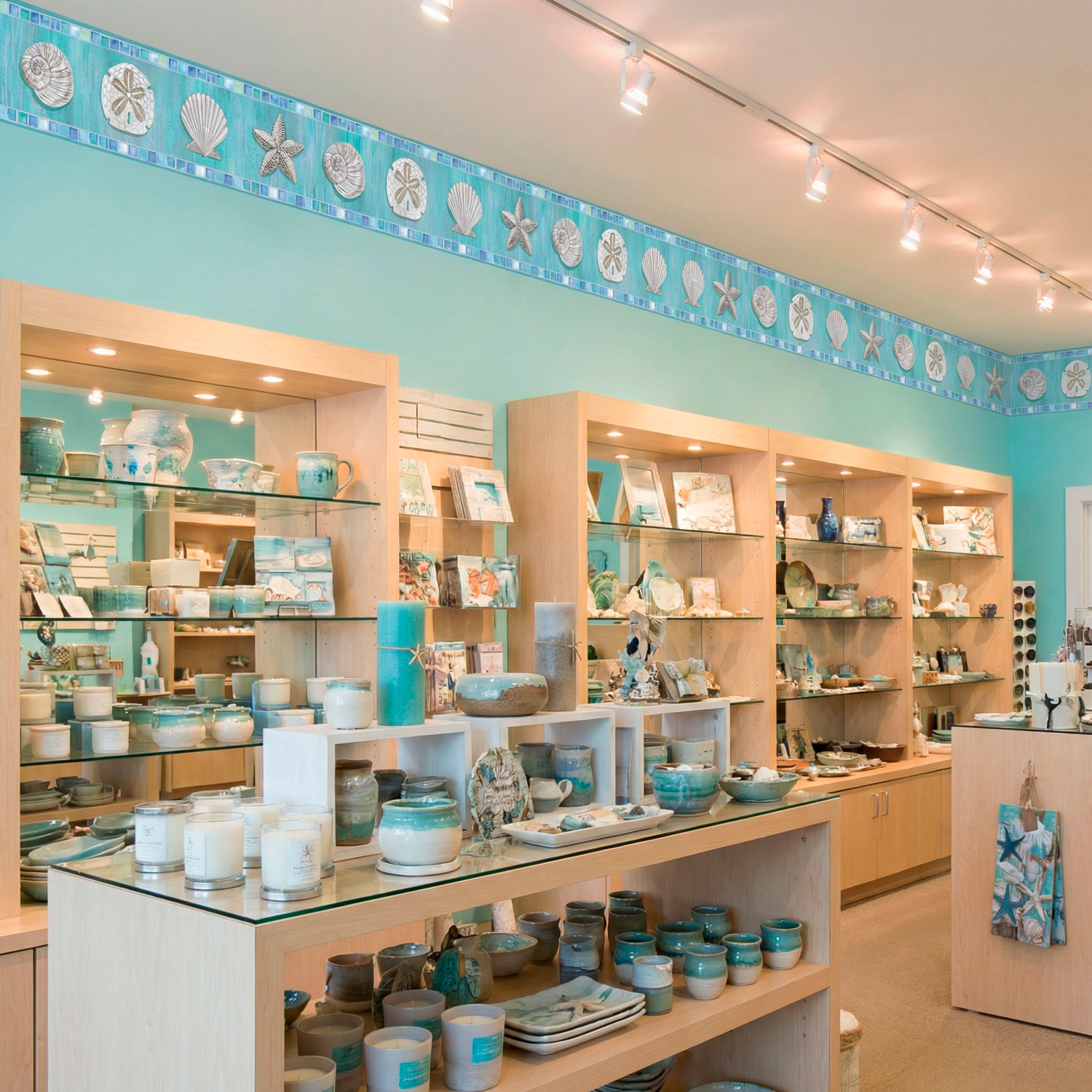 Stickers muraux: Frise murale coquillages