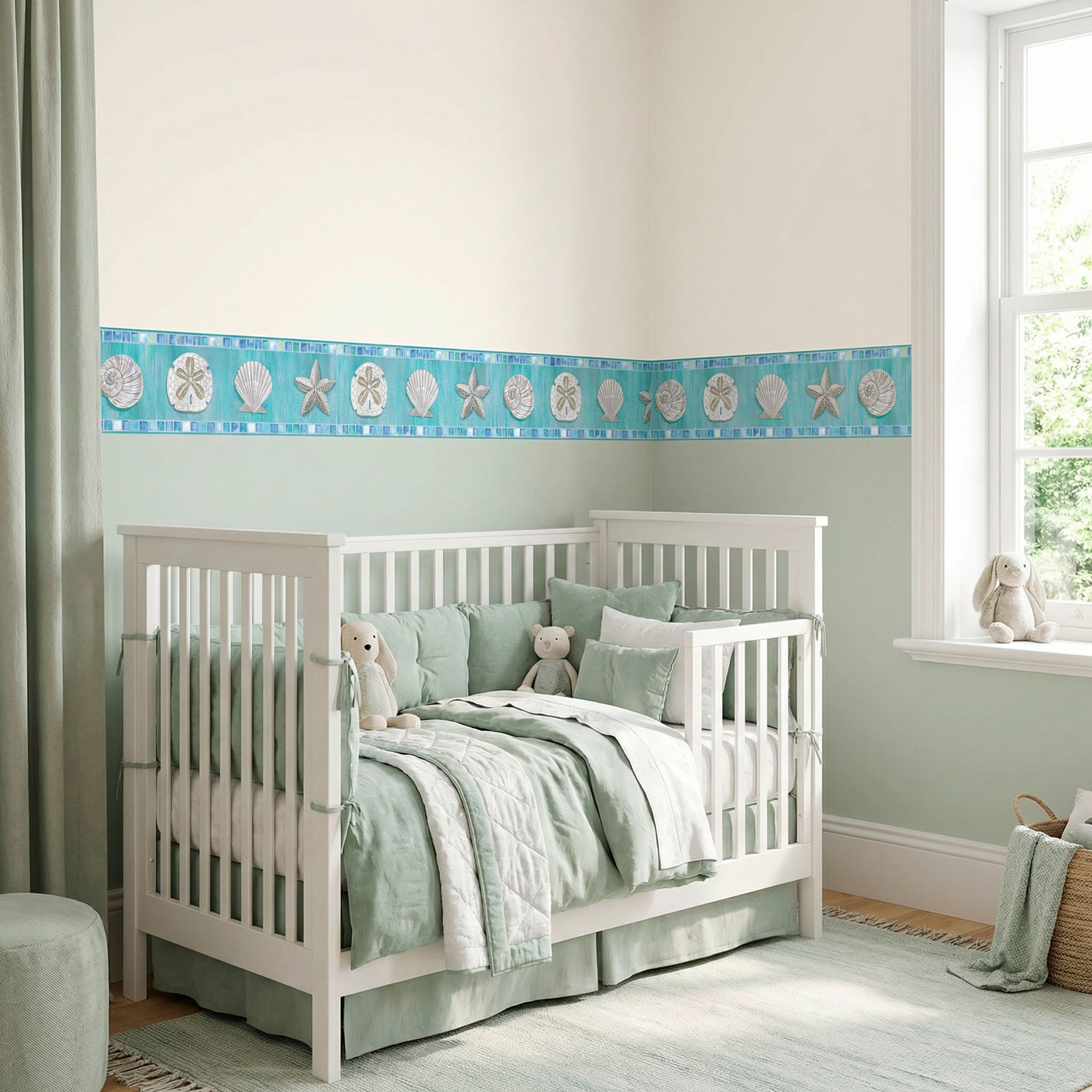 Stickers muraux: Frise murale coquillages