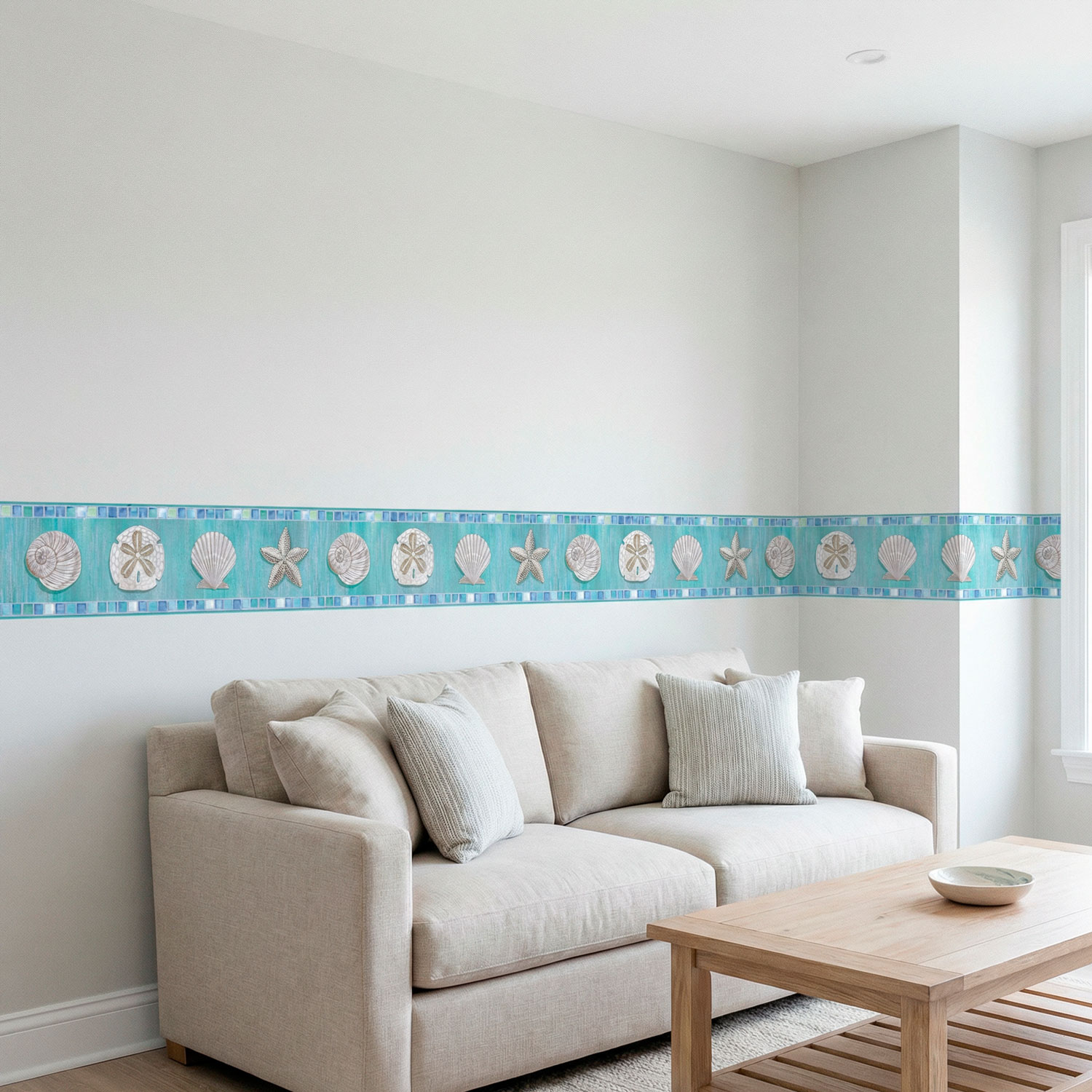 Stickers muraux: Frise murale coquillages