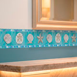 Stickers muraux: Frise murale coquillages 10