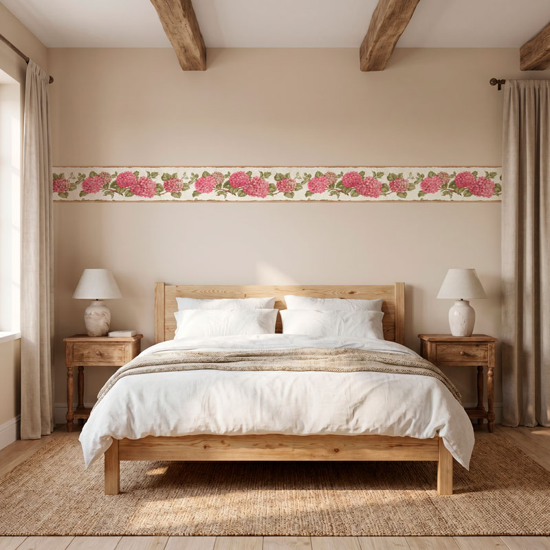 Frise murale hortensia 5