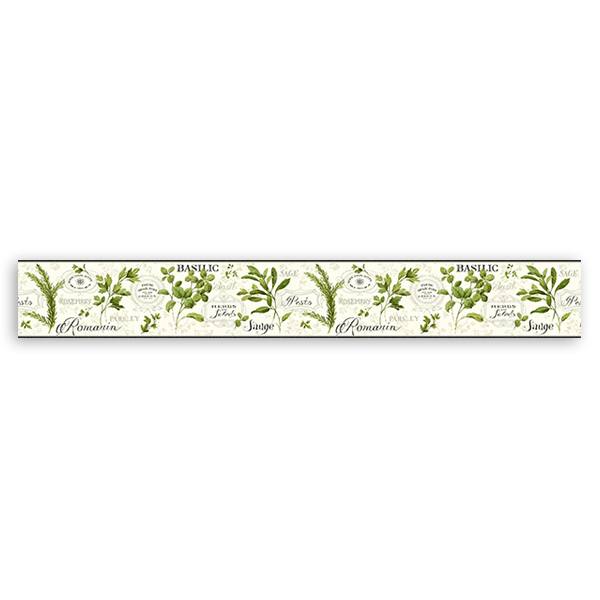 Stickers muraux: Frise murale herbes culinaires