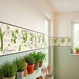 Stickers muraux: Frise murale herbes culinaires 13