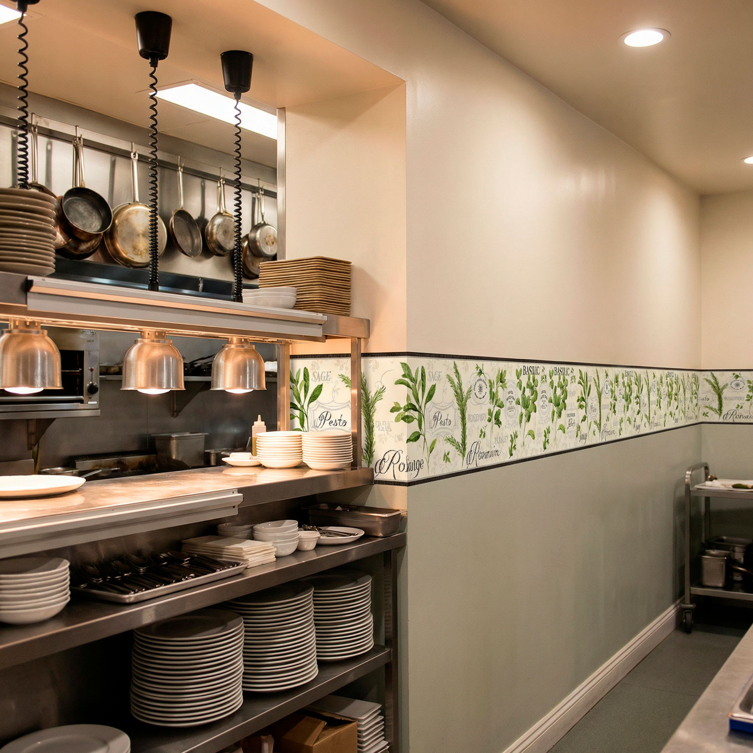 Stickers muraux: Frise murale herbes culinaires