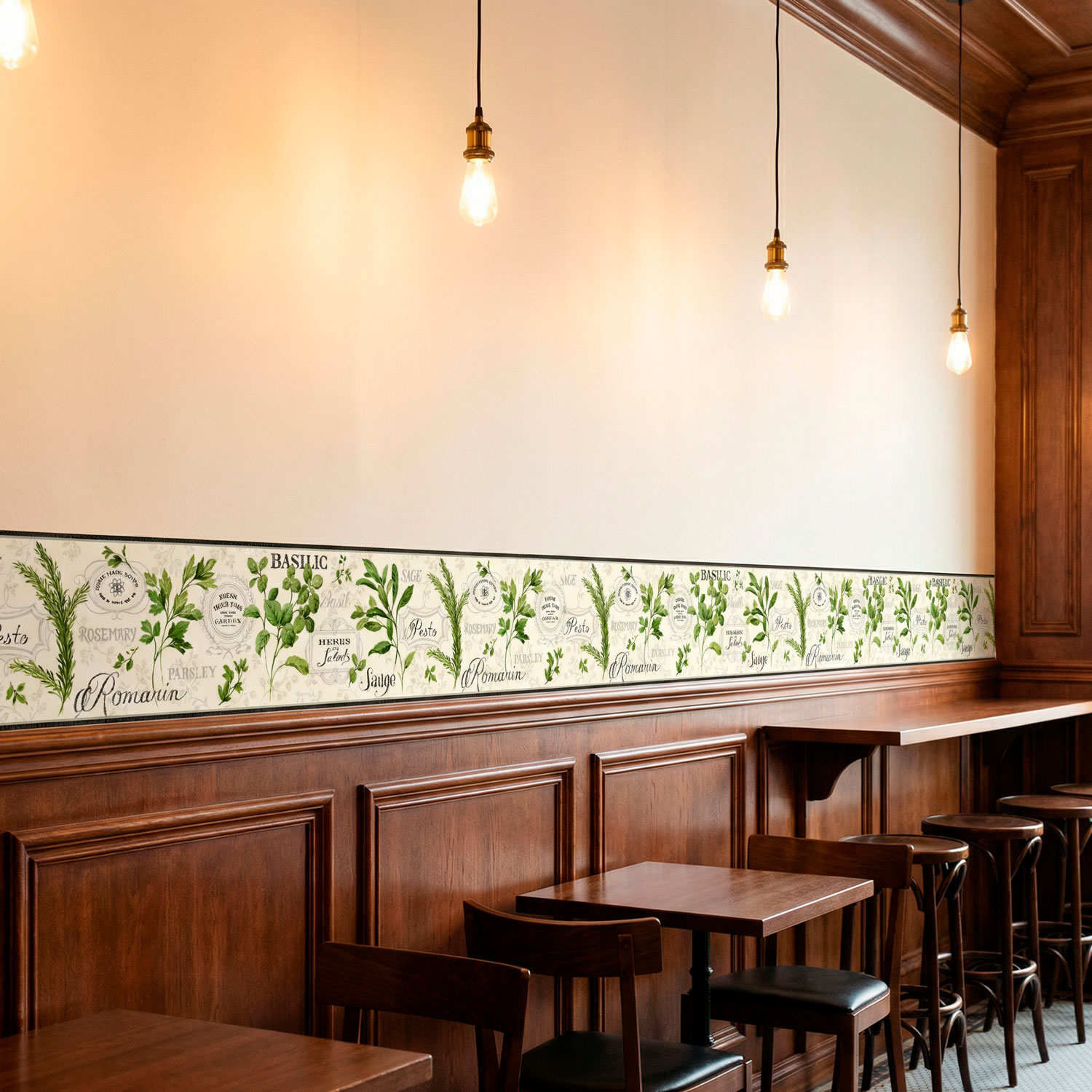 Stickers muraux: Frise murale herbes culinaires