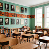 Stickers muraux: Frise murale des livres 12