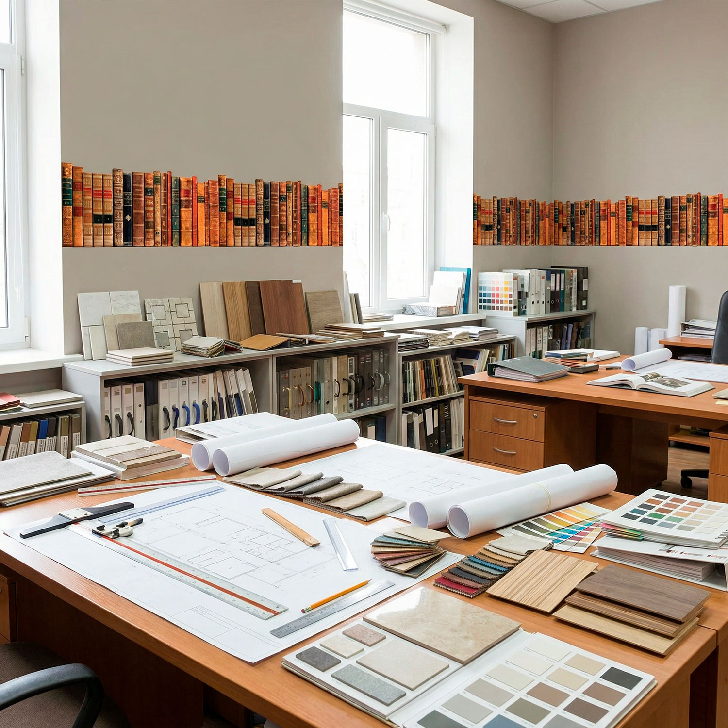 Stickers muraux: Frise murale des livres