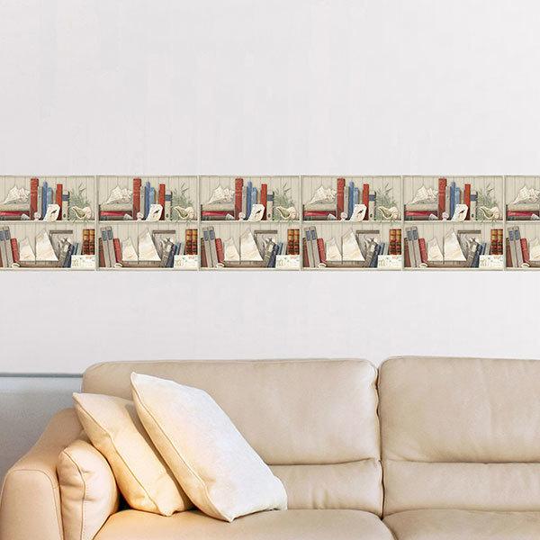 Frise Murale Autocollante Claire Bibliotheque Webstickersmuraux Com