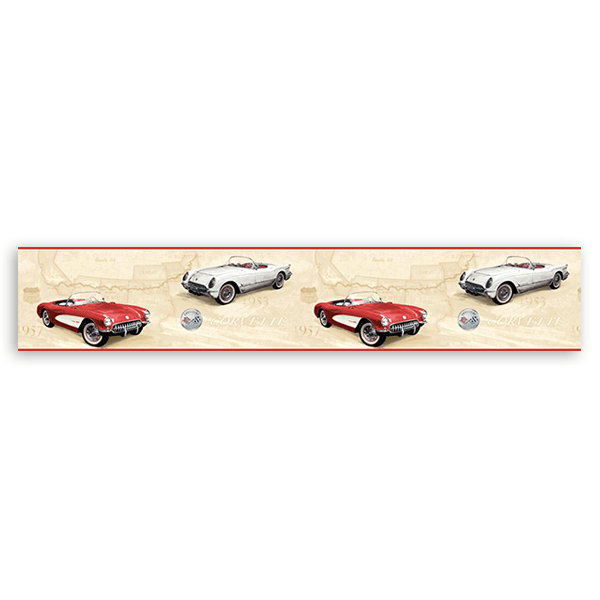Stickers muraux: Frise murale Corvette