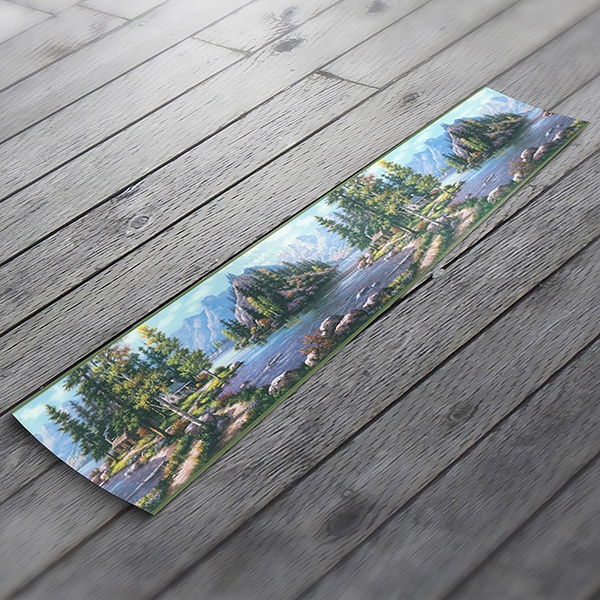 Stickers muraux: Frise murale Cabines du lac