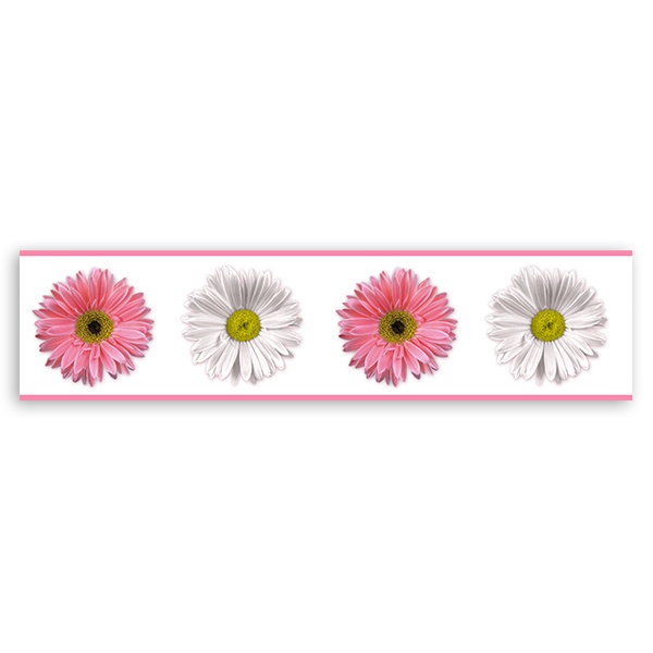 Stickers muraux: Frise murale Marguerites