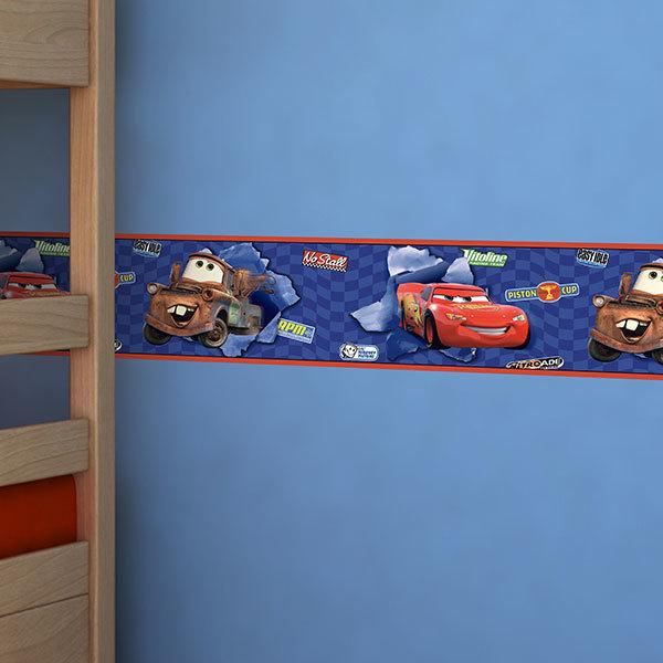 Stickers pour enfants: Frise murale McQueen & Tow Mater (Voitures)