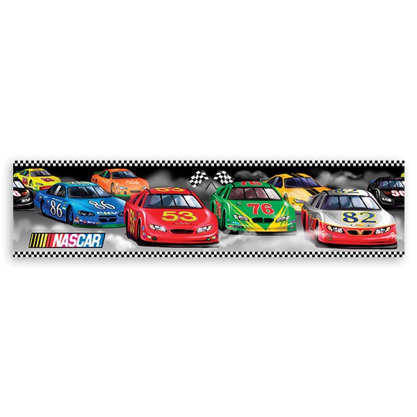 Stickers pour enfants: Frise Murale Nascar