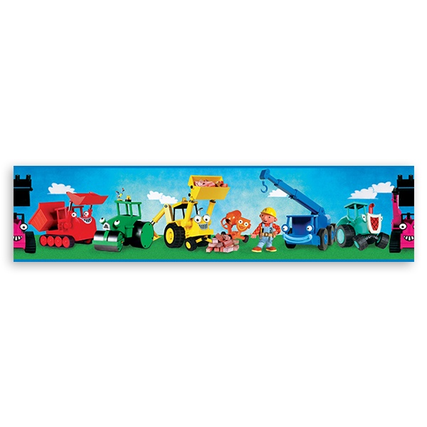 Stickers pour enfants: Frise Murale Bob le constructeur