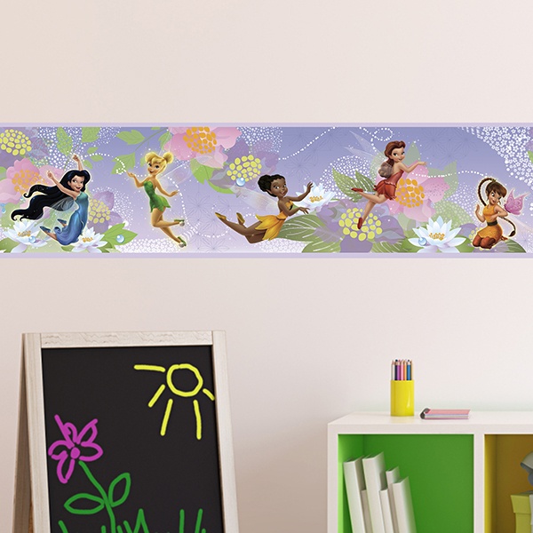 Stickers pour enfants: Frise Murale Tinker Bell et les fées