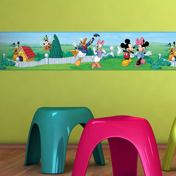 Stickers pour enfants: Frise Murale Mickey et ses amis