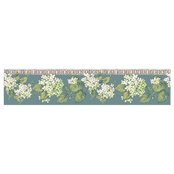 Stickers muraux: Fleurs sur un Fond Bleu