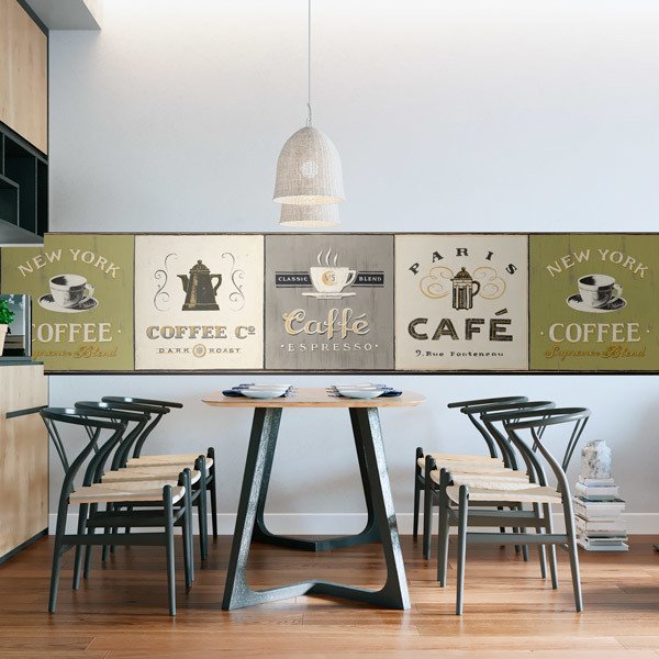 Stickers muraux: Café Paris et New York