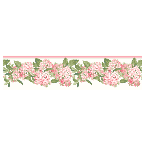 Stickers muraux: Bouquets d'hortensias roses