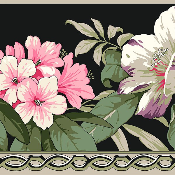 Stickers muraux: Fleurs roses et blanches
