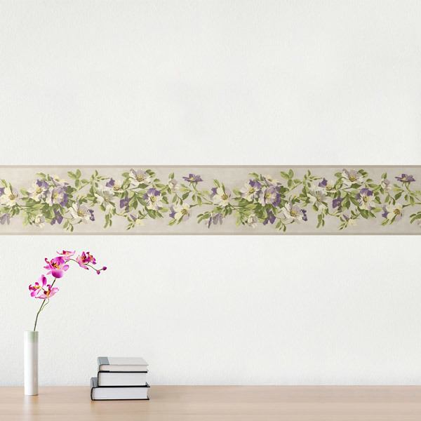 Stickers muraux: Fleurs Peintes en Violet