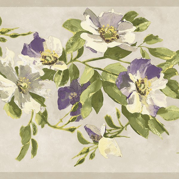 Stickers muraux: Fleurs Peintes en Violet