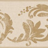 Stickers muraux: Fleurs Ornementales en Brun 3