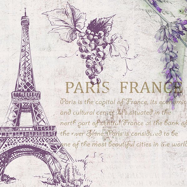 Stickers muraux: La lavande et Paris