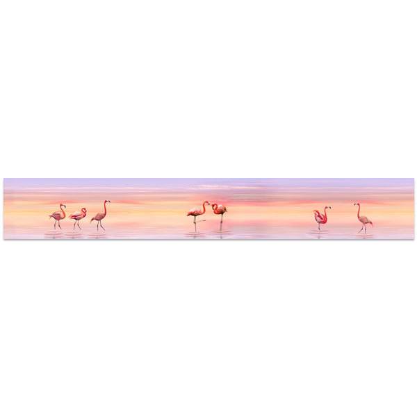 Stickers muraux: Flamants au coucher du soleil