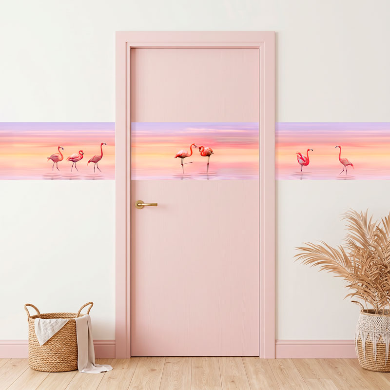 Flamants au coucher du soleil 4/13