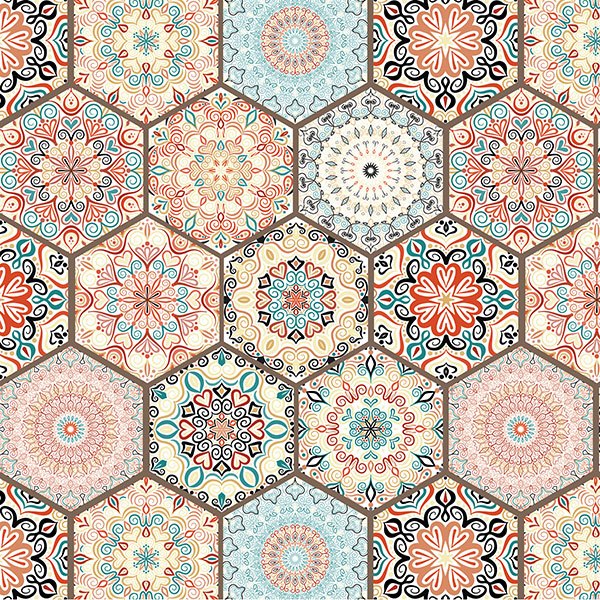 Stickers muraux: Hexagones décoratifs