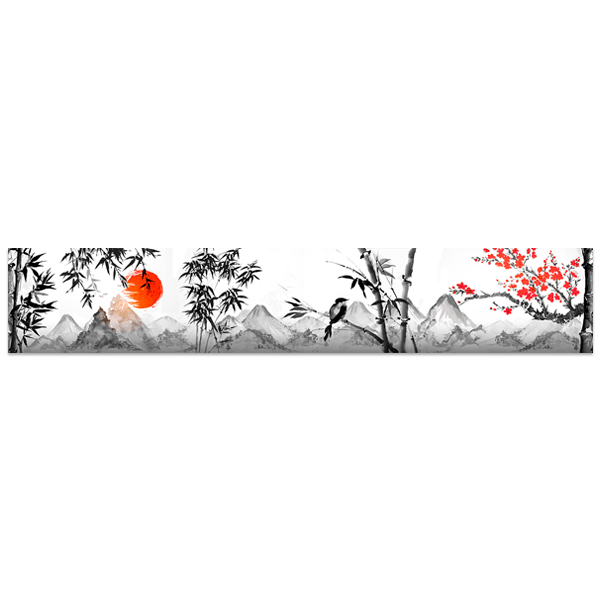 Stickers muraux: Paysage de style japonais