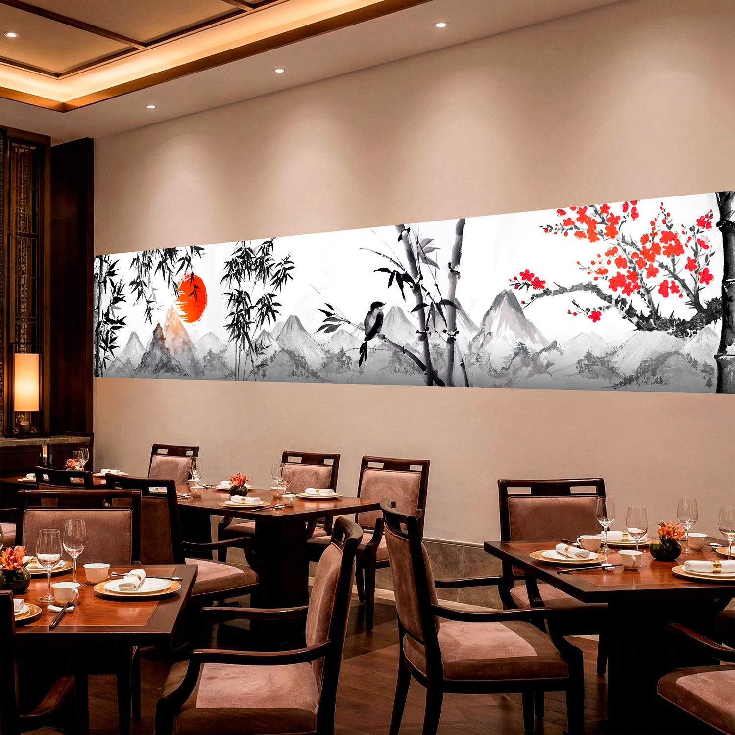 Stickers muraux: Paysage de style japonais