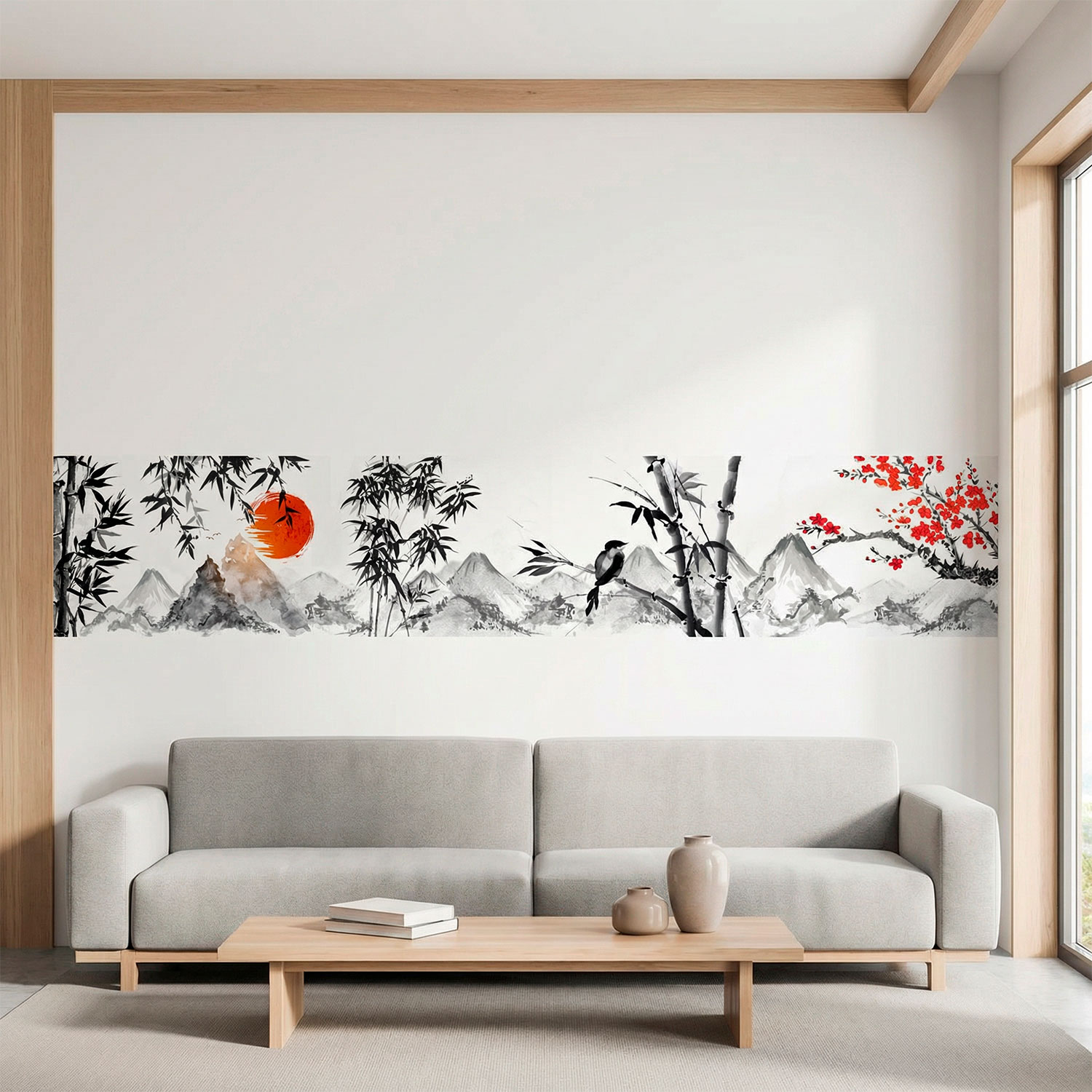 Stickers muraux: Paysage de style japonais