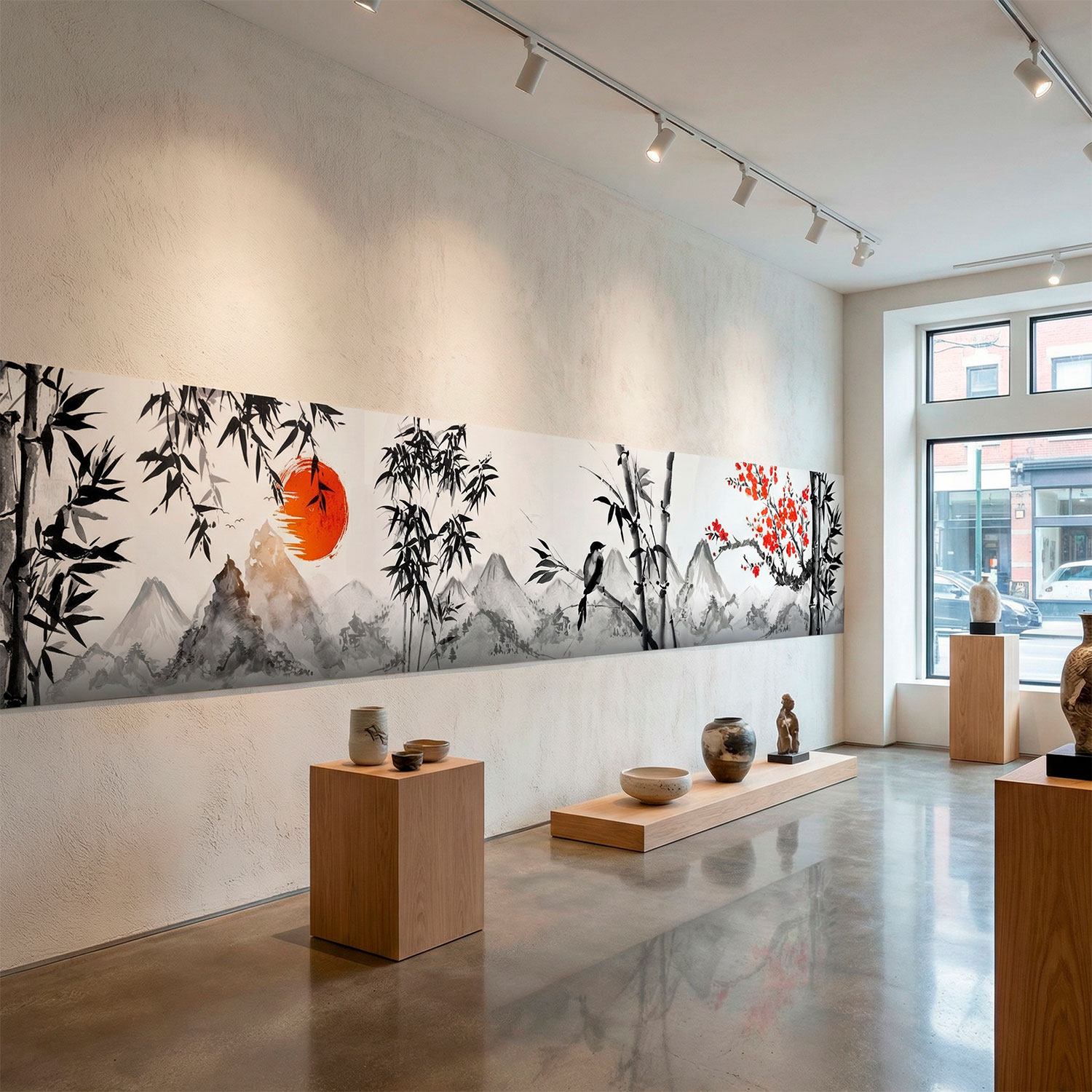 Stickers muraux: Paysage de style japonais