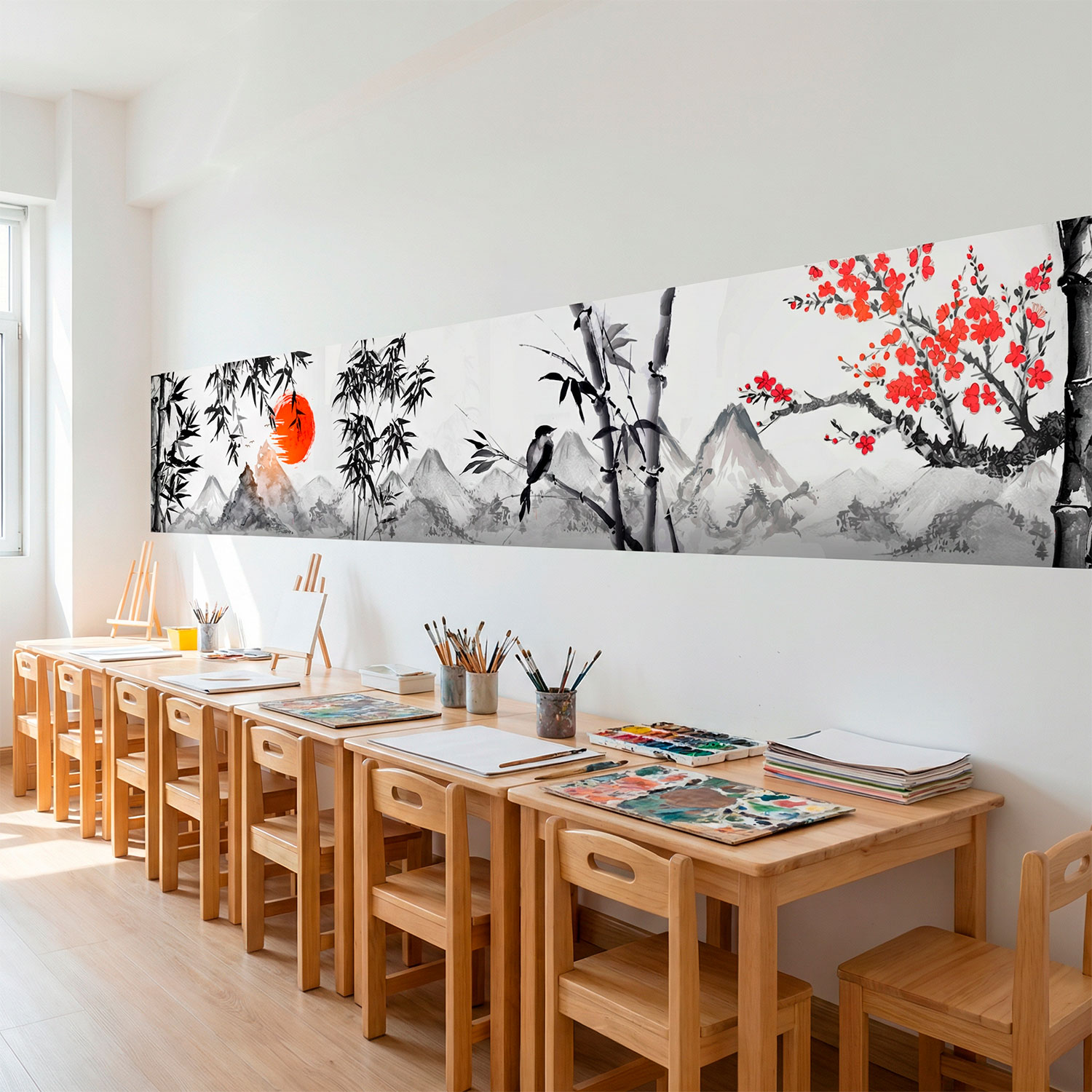 Stickers muraux: Paysage de style japonais