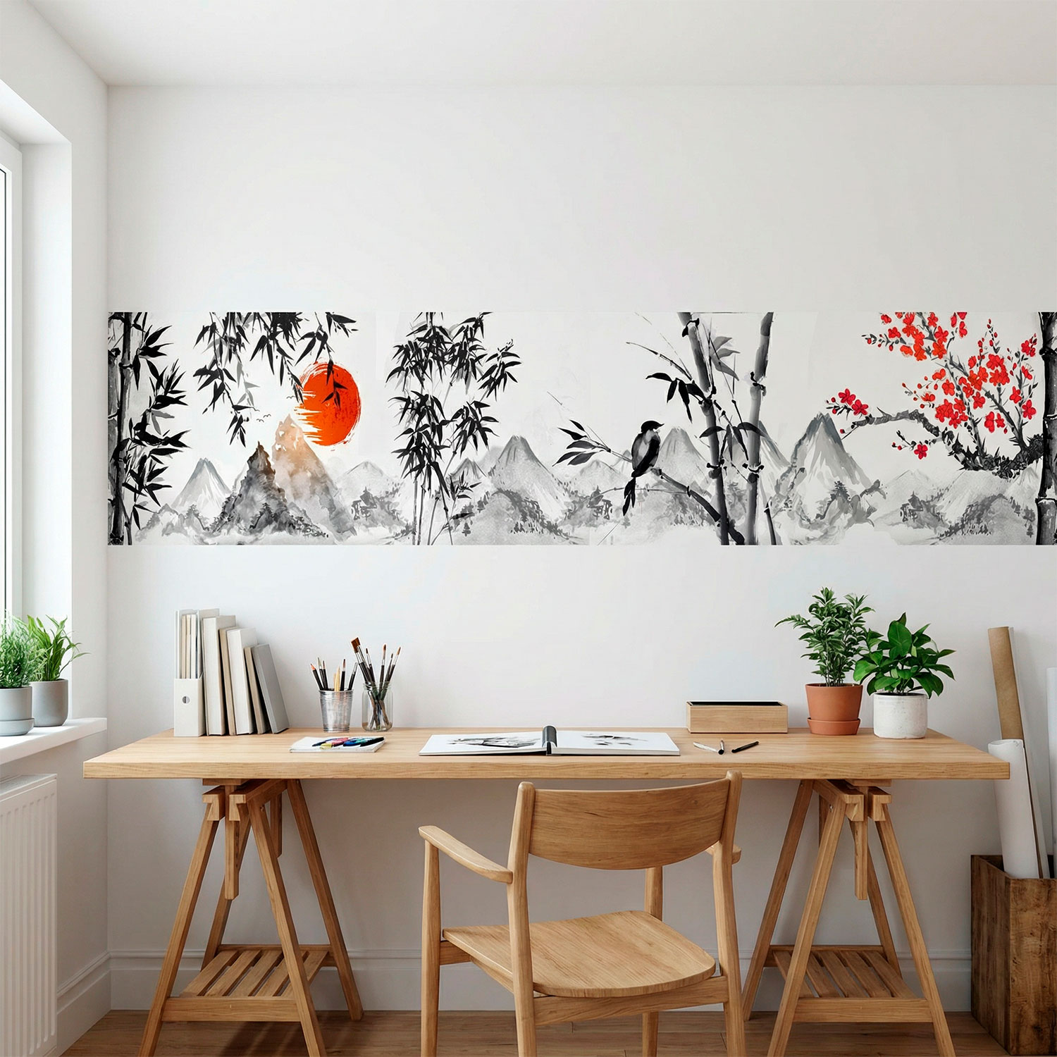 Stickers muraux: Paysage de style japonais