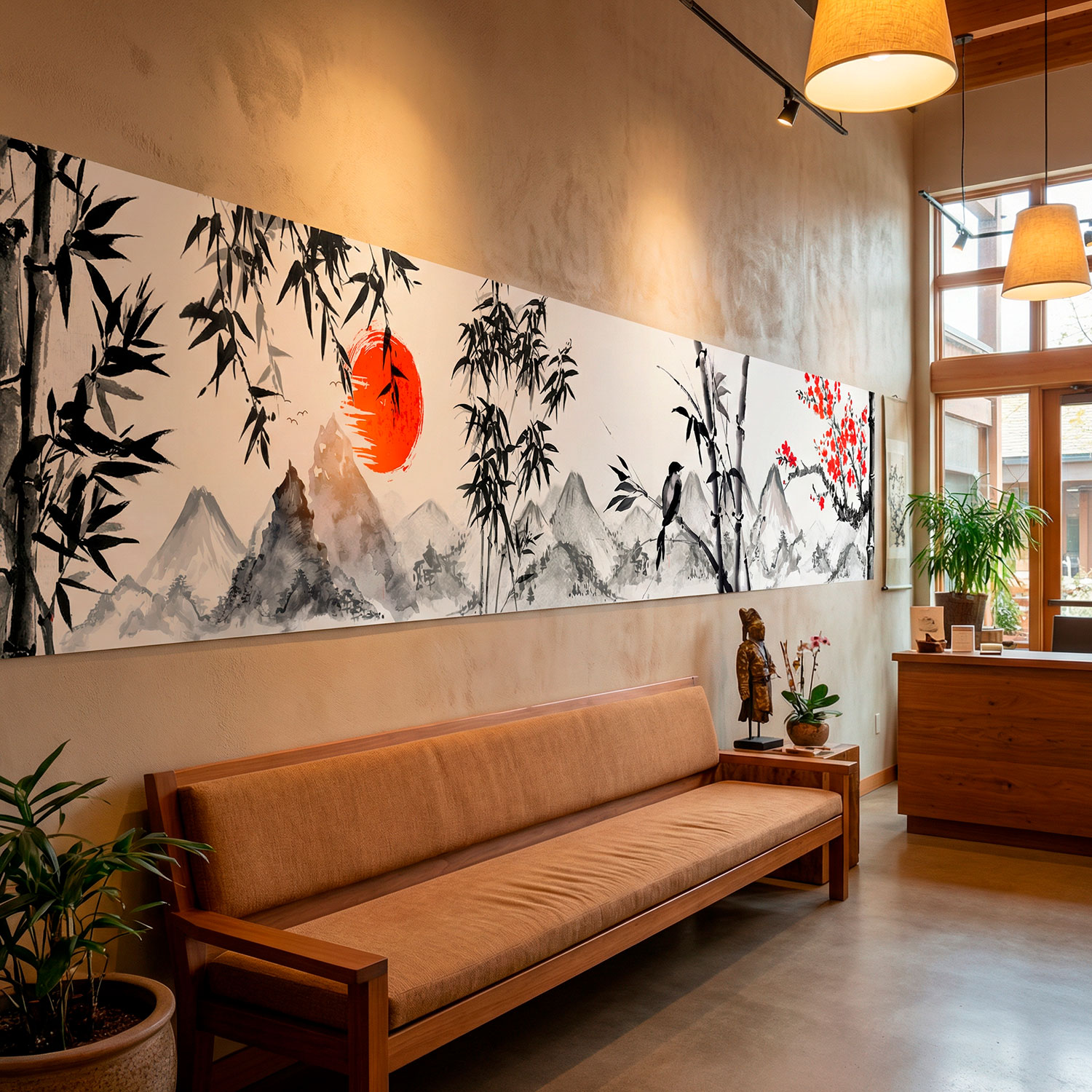 Stickers muraux: Paysage de style japonais