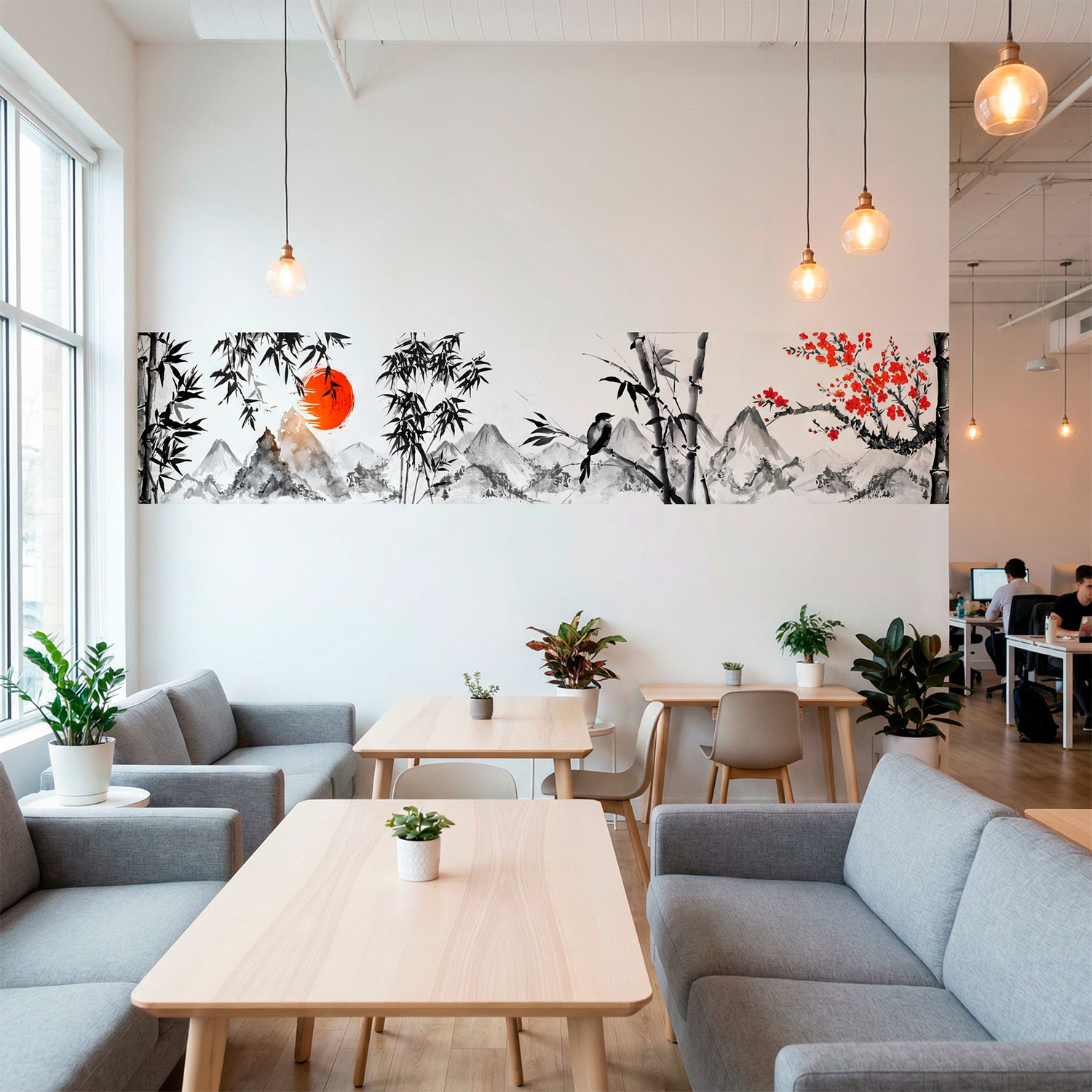 Stickers muraux: Paysage de style japonais